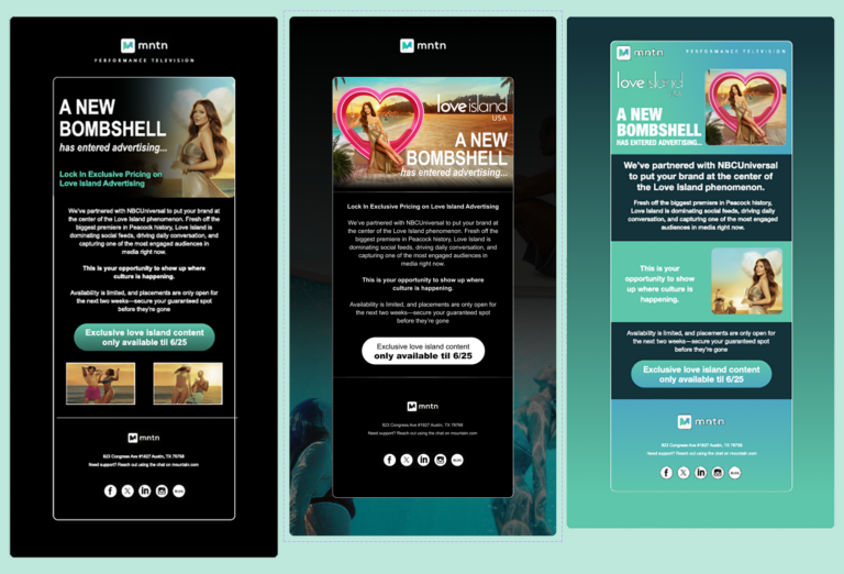 MNTN Email Layout